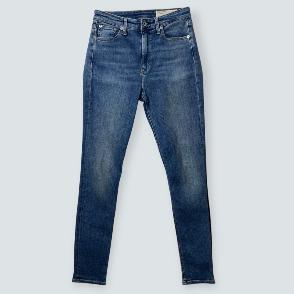 Rag & Bone Nina High-Rise Skinny Blue Exmoor Wash Jeans Size 27 Made in Turkey